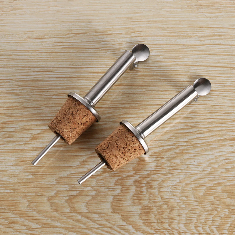 Wooden Cork Bottle Stopper & Pourer