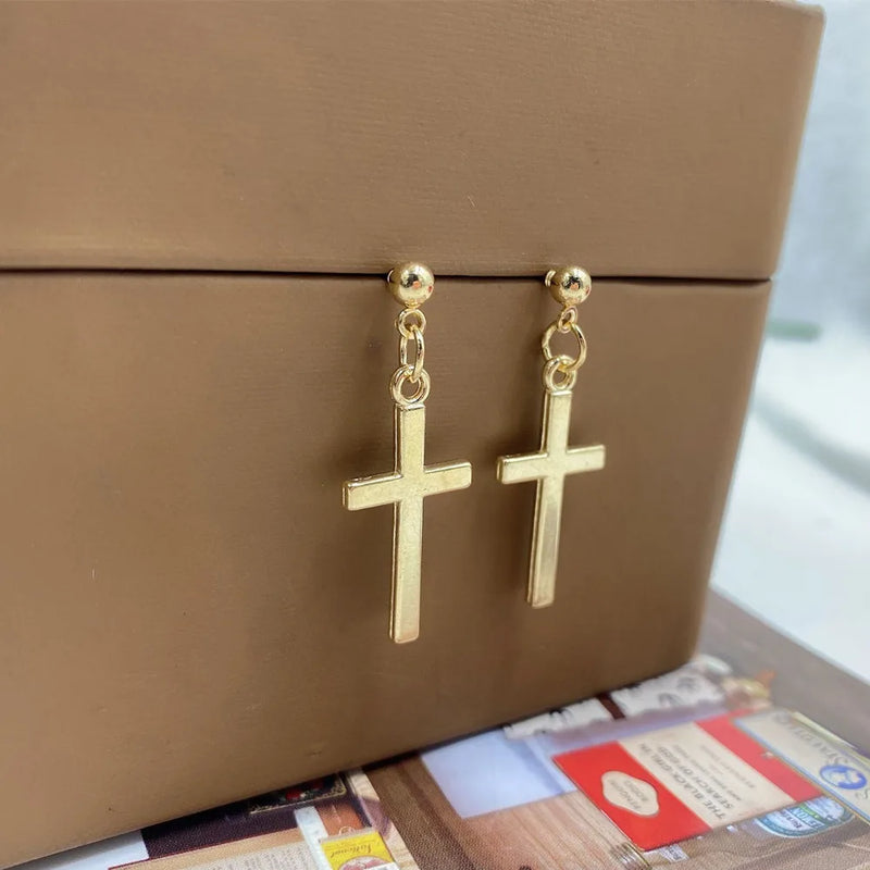 Cross Pendant Earrings