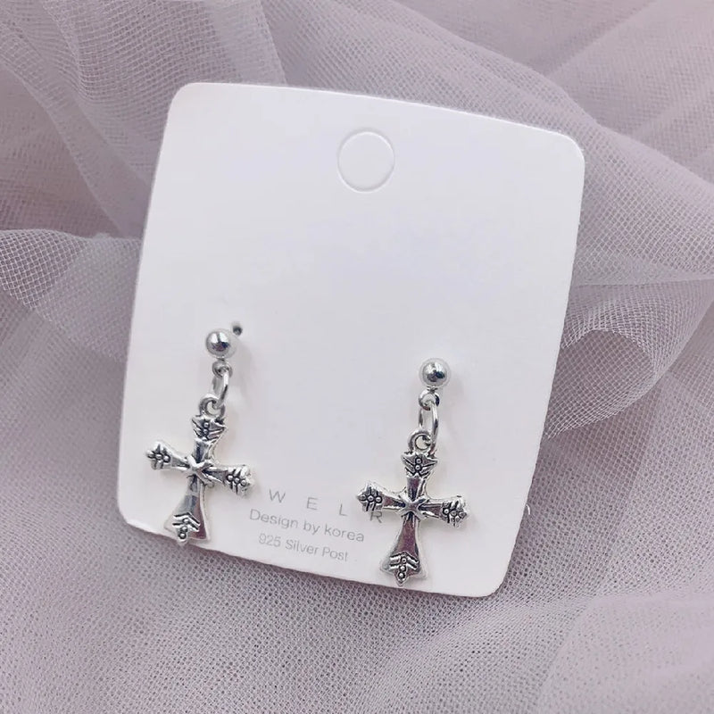 Cross Pendant Earrings