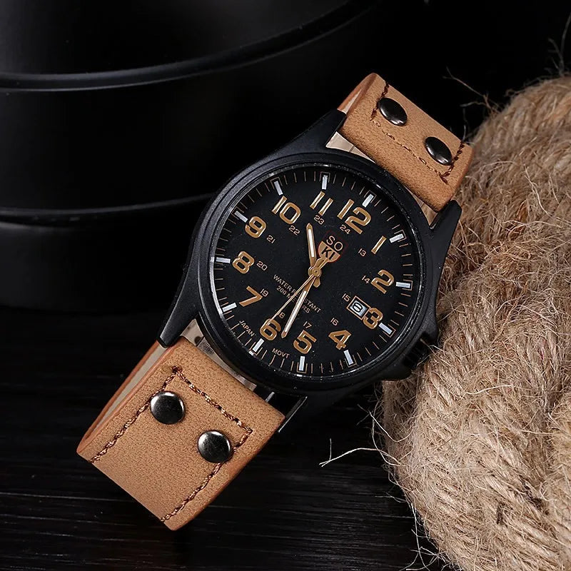 Casual Leather Wrist Watch