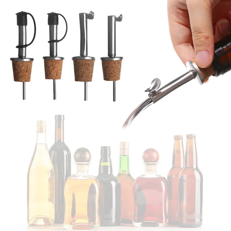 Wooden Cork Bottle Stopper & Pourer