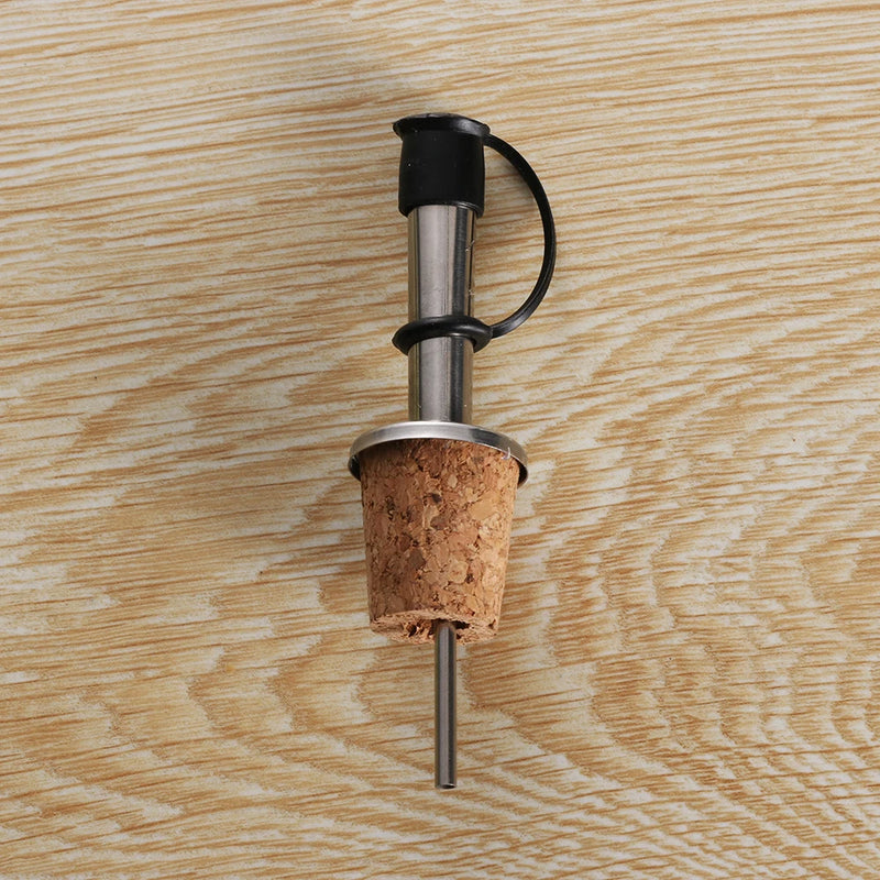 Wooden Cork Bottle Stopper & Pourer