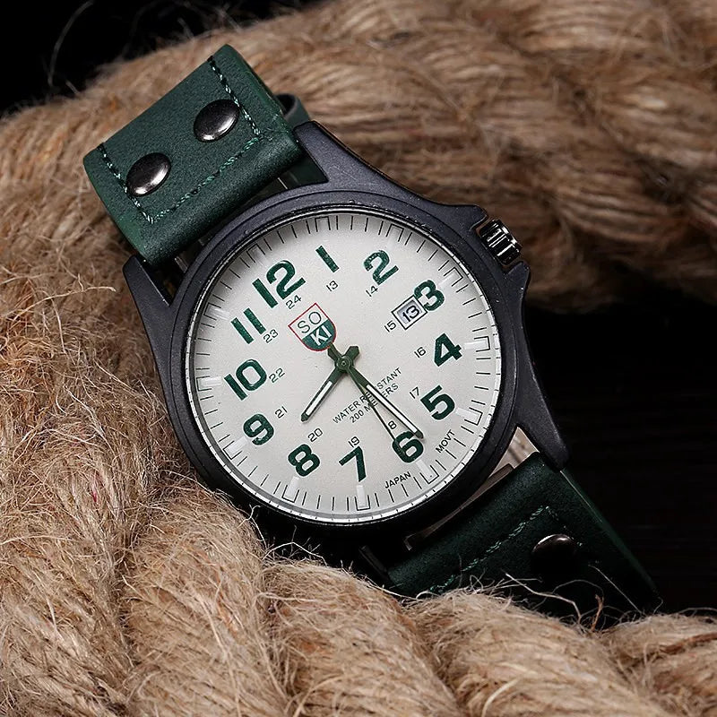 Casual Leather Wrist Watch