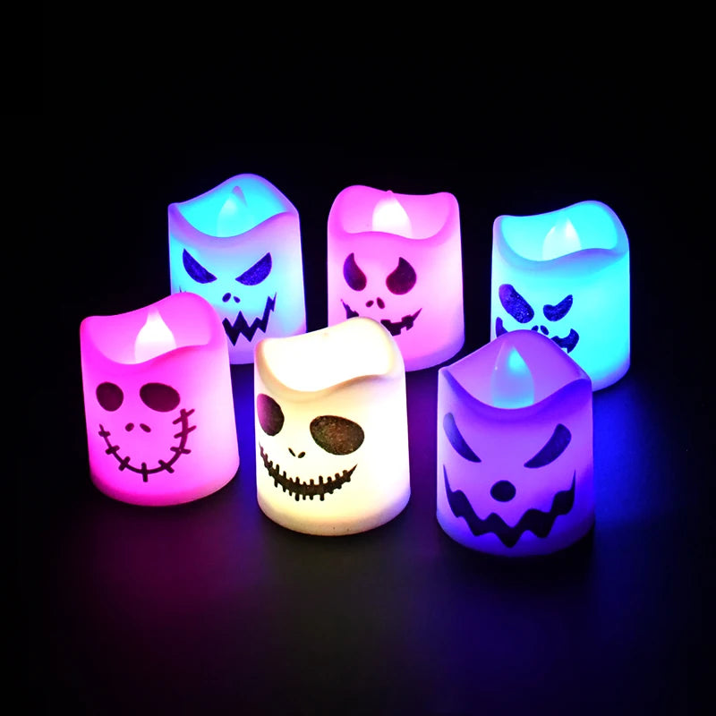 LED Ghost & Pumpkin Candles