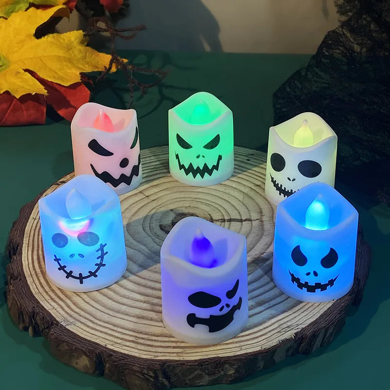 LED Ghost & Pumpkin Candles