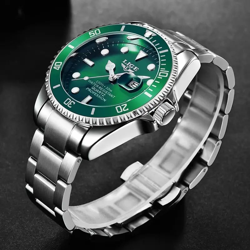 LIGE Luxury Sports Watch 30ATM Waterproof