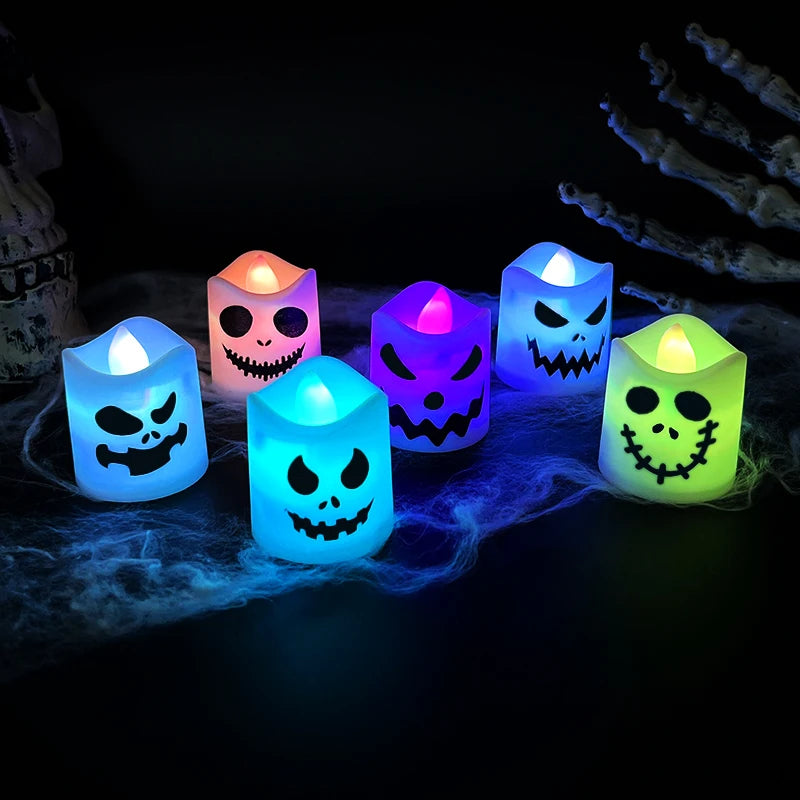 LED Ghost & Pumpkin Candles