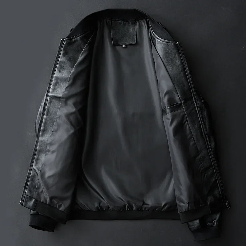 Black Biker PU Jacket