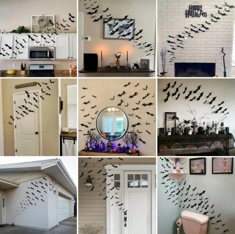 60pcs Bat Wall Decor