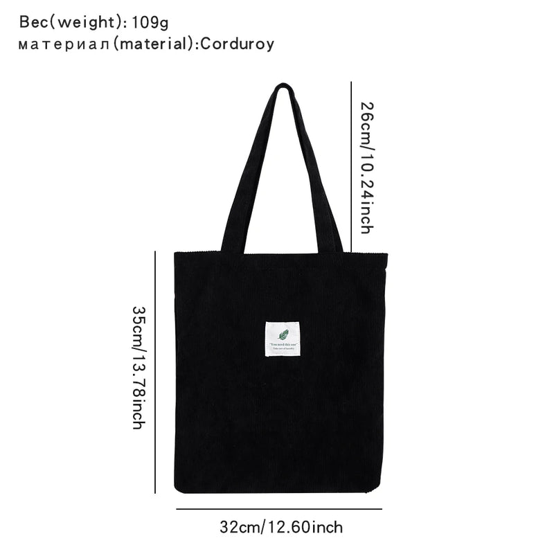 Corduroy Tote Bag