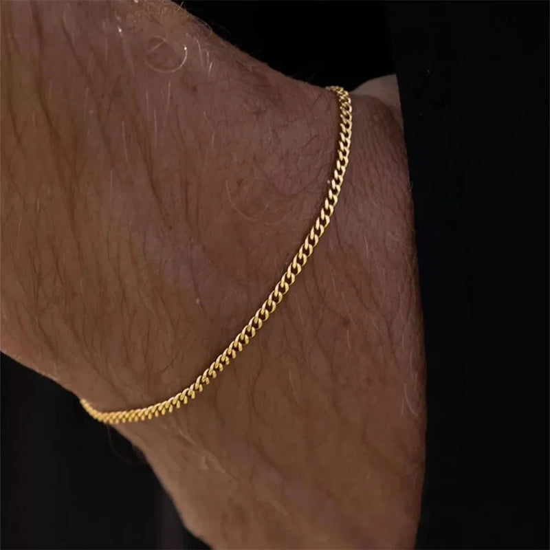 Gold Cuban Chain Bracelet